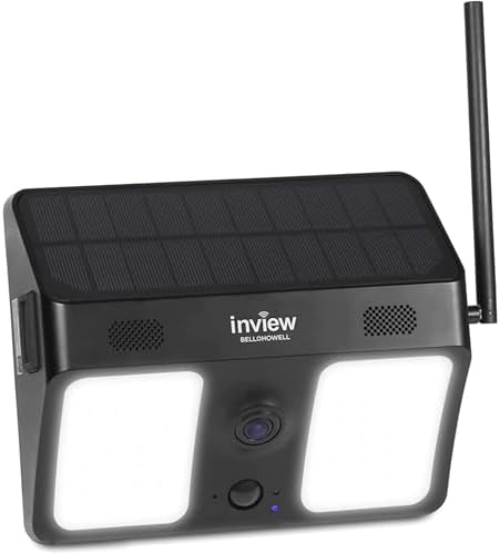 Bell + Howell InView BHSLC1 1080p Outdoor Solar Floodlight Camera (Black)