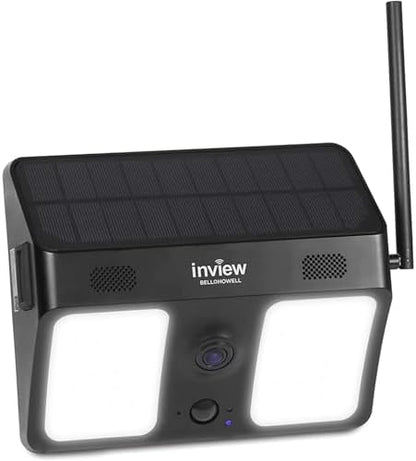 Bell + Howell InView BHSLC1 1080p Outdoor Solar Floodlight Camera (Black)