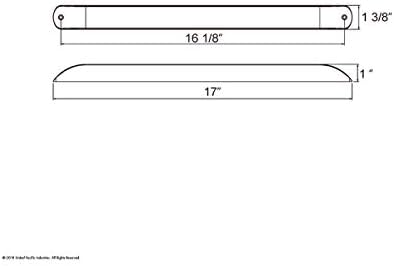United Pacific 38470B 17" 11 LED Stop, Turn and Tail Light Bar (Red LED/Clear Lens)