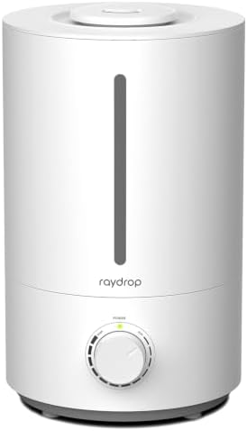 raydrop Cool Mist Humidifiers for Home Babies, 3.0 L Quiet and Top Fill Ultrasonic Humidifier for Bedroom, Auto Shut Off