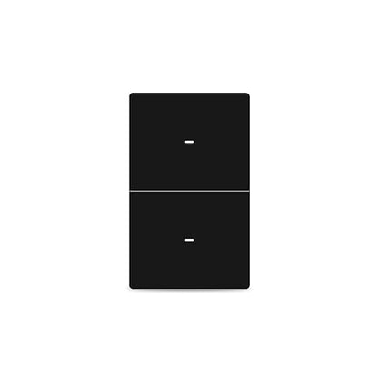 Smart Light Switch Need Neutral Wire,FCC Certified,2.4GHz WiFi Push Button Switch Compatible with Alexa,APP Control Compatible with Tuya/Smart Life,Black 2 Gang