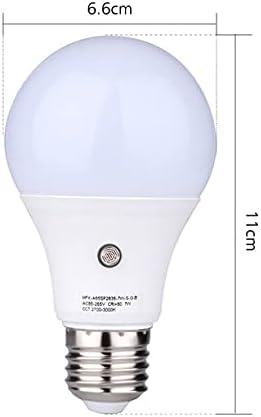 cjc 2 Packs LED Sensor Bulbs, 7W E27 Dusk to Dawn Smart LED Light Bulb Energy Save Automatic Sensor Ball Lamps (4000K-Natural White)