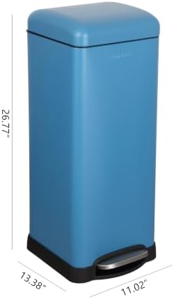 happimess Betty 8 Gal Step Trash Can Soft-Close Lid, Bright Cobalt Blue