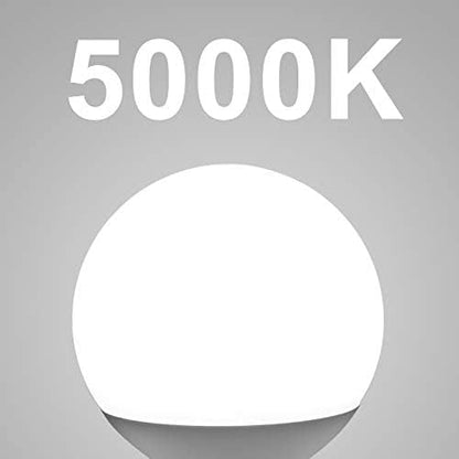 12 Pack Bathroom Light Bulbs, 5000K Daylight LED Globe Light Bulbs, 60W Equivalent E26 Base, G25 Vanity Light Bulb for Bathroom Makeup Mirror, Bedroom Lights 120V, CRI85+, 500LM, Non-dimmable