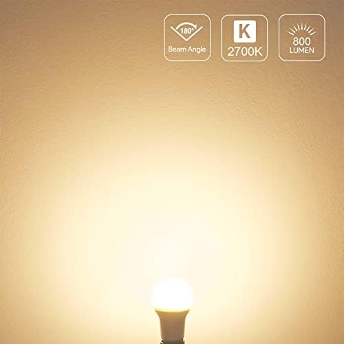 Lepro A19 E26 LED Light Bulbs 9W 800 Lumens Soft White 2700k 5 Pack