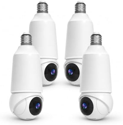 Light Bulb Security Camera, 5G&2.4GHz WiFi Light Bulb Cameras Wireless Outdoor Indoor, 2 in 1 Lightbulb Camera for Home Security, 2K HD Color Night Vision, Smart AI Motion Detection, 911 Emergency