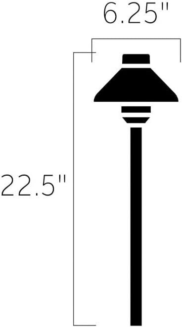 Kichler 15820AZT27 Llena LED Path, Textured Architectural Bronze, 22.5-Inch