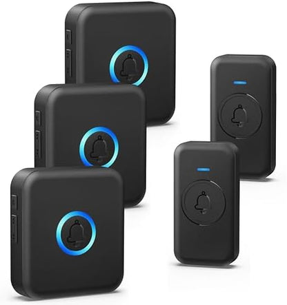 Wireless Doorbell 1000ft Range, Loud Waterproof Door Bell with 60 Melodies