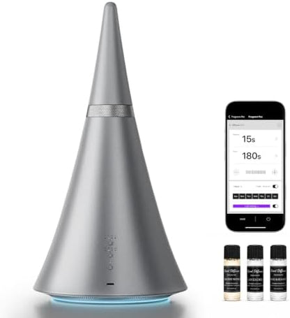 Waterless Essential Oil Diffuser，Bluetooth App Control for Large Rooms