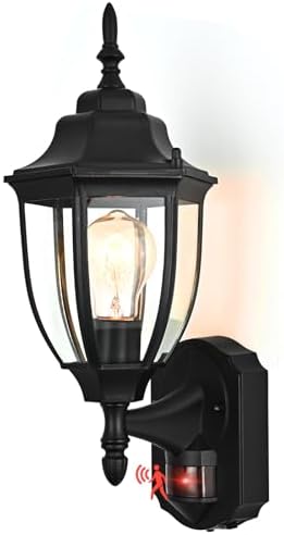 Porch Lights Outdoor Motion Sensor Wall Sconce Anti-Rust Aluminum, Exterior Outdoor Wall Lights Dusk to Dawn Porch Light Fixture Wall Mount for House Outside Patio