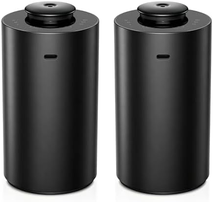 Airversa 2 Pack ANX Waterless Diffuser for Essential Oil, Black + Black