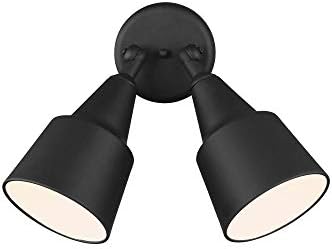 Generation Lighting 2-Light 12.5-Inch Adjustable Flood Light in Black