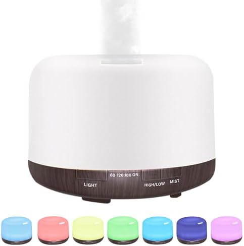 Essential Oil Diffuser, Ultrasonic Humidifier with LED Light