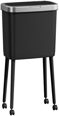 Procade Kitchen Garbage Can with Legs and Wheels,Narrow Rolling Trash Can
