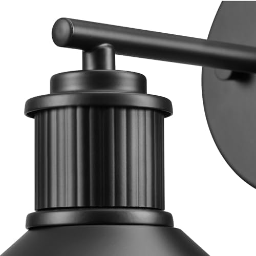Globe Electric 60000170 1-Light Outdoor Wall Sconce, Matte Black