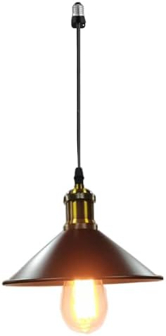 Screw in Hanging Light Fixture Instant Pendant Light,Recessed Light Conversion Kit with E26 Screw-in Adapter for Bedroom,Living Room & Kitchen Island Lighting (Classic)