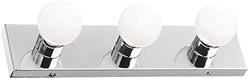 Design House 500850 3-Light Vanity Strip Light Contemporary Dimmable for Bathroom, Bedroom, Makeup Vanity, Polished Chrome