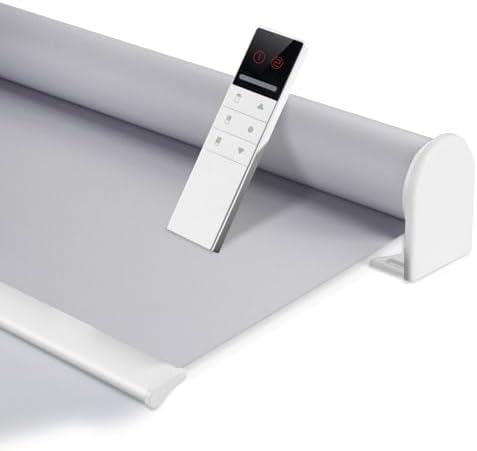 ZSHINE Motorized Blackout Roller Shades Remote Control Rechargeable(82010S)