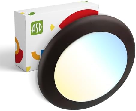 ASD 1 Pack Bronze LED Disk Lights 6 Inch, 5CCT Flush Mount Ceiling Light