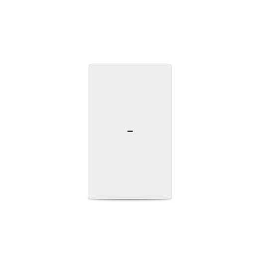Smart Light Switch Need Neutral Wire,FCC Certified,2.4GHz WiFi Push Button Switch Compatible with Alexa,APP Control Compatible with Tuya/Smart Life,White 1 Gang