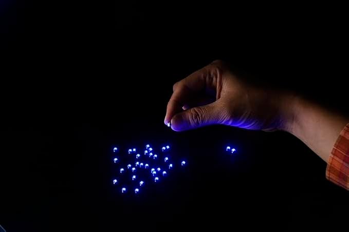 Taidacent Micro USB 50mm Remote Wireless LEDs and Coil Inductive Induction Led Lamp Light Up Wireless Charger/Charging Kit for Model Decoration Magical Toys (Only 10PCS 4.3MM Green LEDs)