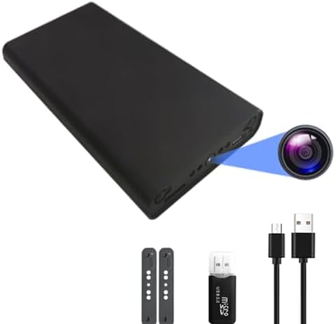 Hidden Camera - Spy Camera - Mini Camera - 10000 mAh HD 1080P- Portable Mobile Power Supply Camera - Secret Camera - Evidence-Collecting Camera-Small Camera-Nanny camera-55 Hours of Record