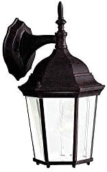 Kichler Madison 14.75" 1 Light Outdoor Wall Light with Clear Beveled Glass in Tannery Bronze