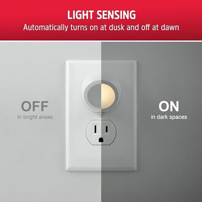Energizer LED Rotating Night Lights Plug Into Wall Dusk to Dawn Sensor Home Decor Apartment Essentials Ambient Lighting Nightlight 40293(Pack of 16)