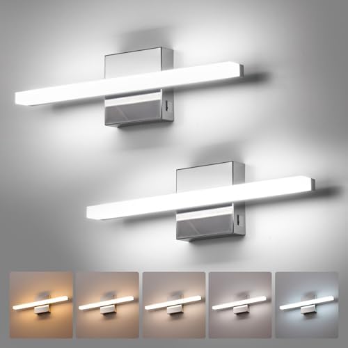 Combuh Modern Bathroom Light Fixtures Over Mirror, Vanity Lamp Bar Chrome