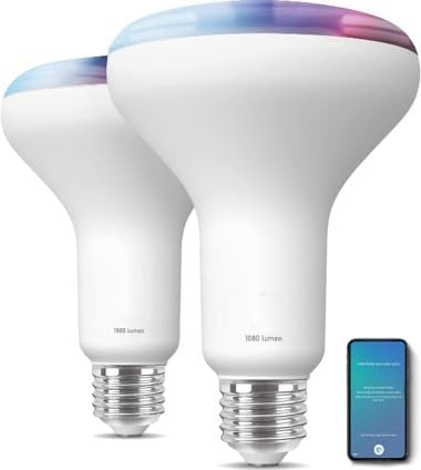 Zigbee BR30 Smart Bulb Compatible with Alexa & Google Home SmartThings, App & Voice Control&Remote Control & Dimmable RGBCW 12W