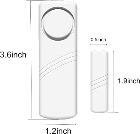 4 Pack Door Window Alarm,Magnetic Burglar Alert Sensor, Loud Door Alarms for Safety, DIY for Home Security, Office Protection,Swimming Pool Door Alarm