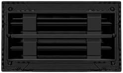 BUILDMART - 8x4 Modern AC Vent Cover - Decorative Black Aluminum Air Vent - Standard Linear Slot Diffuser - Heating and Cooling Register Grille for Ceiling, Walls & Floors - Texas Buildmart
