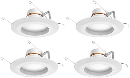 Commercial Electric 5/6 in White Integrated LED Energy Star Color Changing Recessed Trim Downlight 8 Pack…
