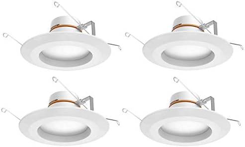 Commercial Electric 5/6 in White Integrated LED Energy Star Color Changing Recessed Trim Downlight 8 Pack…