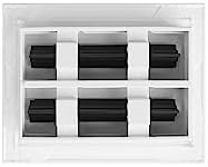 BUILDMART - 6x4 White Modern AC Vent Cover - Decorative Air Vent - Standard Linear Slot Diffuser - Register Grille for Ceiling, Walls & Floors - Texas Buildmart