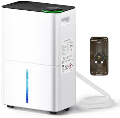 1000 Sq. Ft Smart Compressor Dehumidifier with Drain Hose for Home