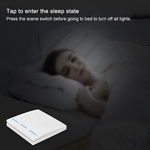 Smart Scene Switch Wireless Remote Control for Home Automation | ABS material wall button, Tuya hub, bedroom lighting control, fan automation, wireless scene switch for smart home devices
