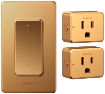 Zoiinet 2-Gang Wireless Outlet Switch, Upgrade Dual Remote Control Outlet
