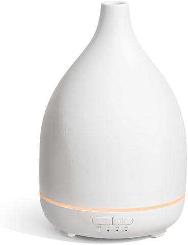 InnoGear 300ml Ceramic Essential Oil Diffuser, Diffusers for Home, White