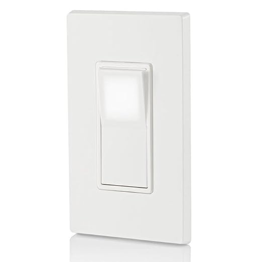Leviton 15 Amp, 120/277 Volt, Decora LED Illuminated Rocker 4-Way AC Quiet Switch, Residential Grade, Grounding, L5614-2W, White