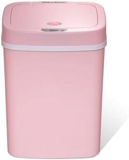 Ninestars 3 Gallon Automatic Trash Can, 12L Touchless Motion Sensor Bathroom or Bedroom Garbage Can with Odor-Sealing Lid, Impact-Resistant ABS Plastic, Pink