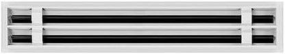 BUILDMART - 22x4 Modern AC Vent Cover - Decorative White Aluminum Air Vent - Standard Linear Slot Diffuser - Heating and Cooling Register Grille for Ceiling, Walls & Floors - Texas Buildmart