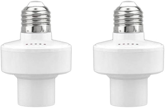 E27 LED Light Smart Adapter Light Bulb Holder Adapter Works With Home Smart Home - (Color: 2pcs Base Type: E27)