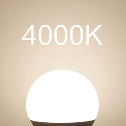 12 Pack Vanity Light Bulbs for Bathroom, 4000K Natural Daylight E26 Base Round LED Globe Bulb, 60W Equivalent, G25 Bathroom Light Bulb for Makeup Mirror, 120V, CRI85+, 500LM, Non-dimmable