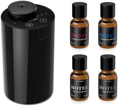 Airversa AN6 Waterless Essential Oil Diffuser Starter Kit, Black