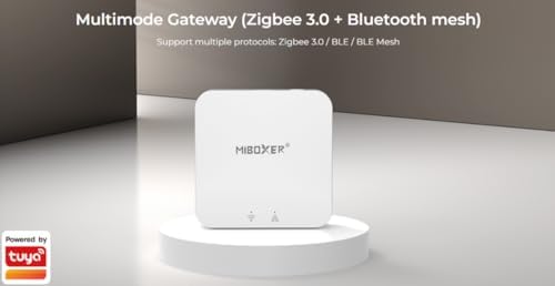 MiBOXER ZB-Box3 Multimode Gateway, Zigbee 3.0 + Bluetooth Mesh Hub, Upgraded from ZB-Box1, Tuya SmartLife App, Alexa, Google Assistant, USB Powered Smart Home Hub