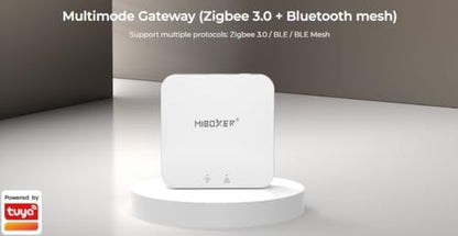MiBOXER ZB-Box3 Multimode Gateway, Zigbee 3.0 + Bluetooth Mesh Hub, Upgraded from ZB-Box1, Tuya SmartLife App, Alexa, Google Assistant, USB Powered Smart Home Hub