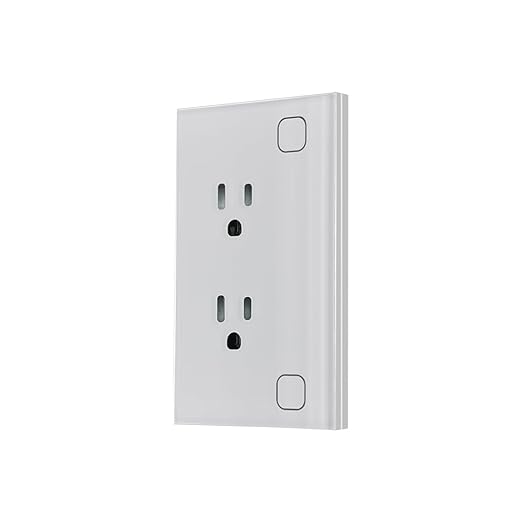 Smart Plug Energy Monitoring,4.65 X 2.83 X 1.69 Inches Wall Socket,Smart Outlet Compatible with Alexa and Tuya,Socket 2.4GHz WiFi Only,White