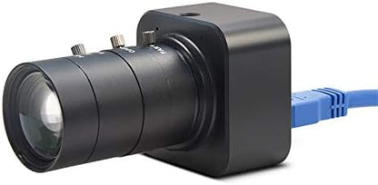 MOKOSE HD Webcam USB 3840 x 2160 Digital Industrial Camera with CS-Mount 5-50mm Telephoto Zoom Manual Lens UVC Free Drive.