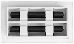BUILDMART - 8x4 White Modern AC Vent Cover - Decorative Air Vent - Standard Linear Slot Diffuser - Register Grille for Ceiling, Walls & Floors - Texas Buildmart